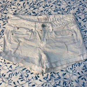 Guess white shorts
